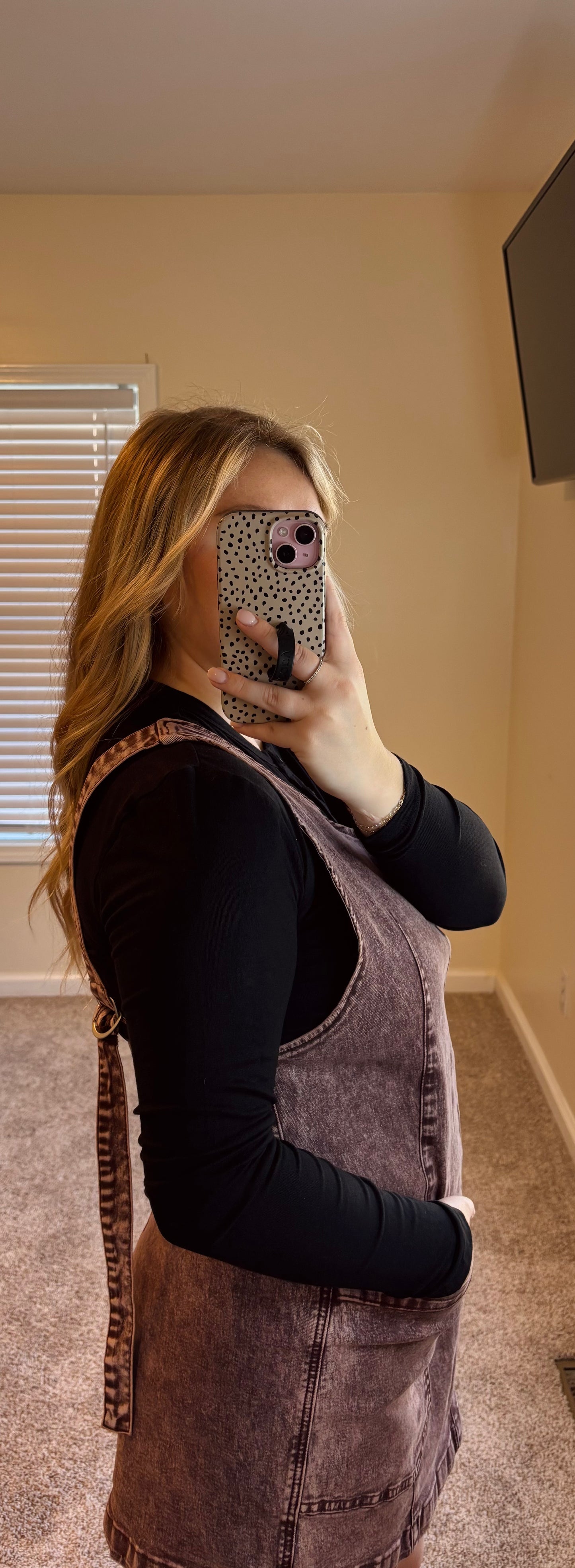 Winery Date Washed Denim Dress