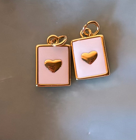 Heart Card Charm