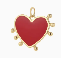 Starburst Heart Charm