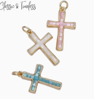 Mosaic Cross Charm