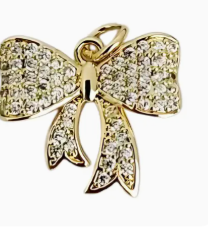 Glitter Bow Charm