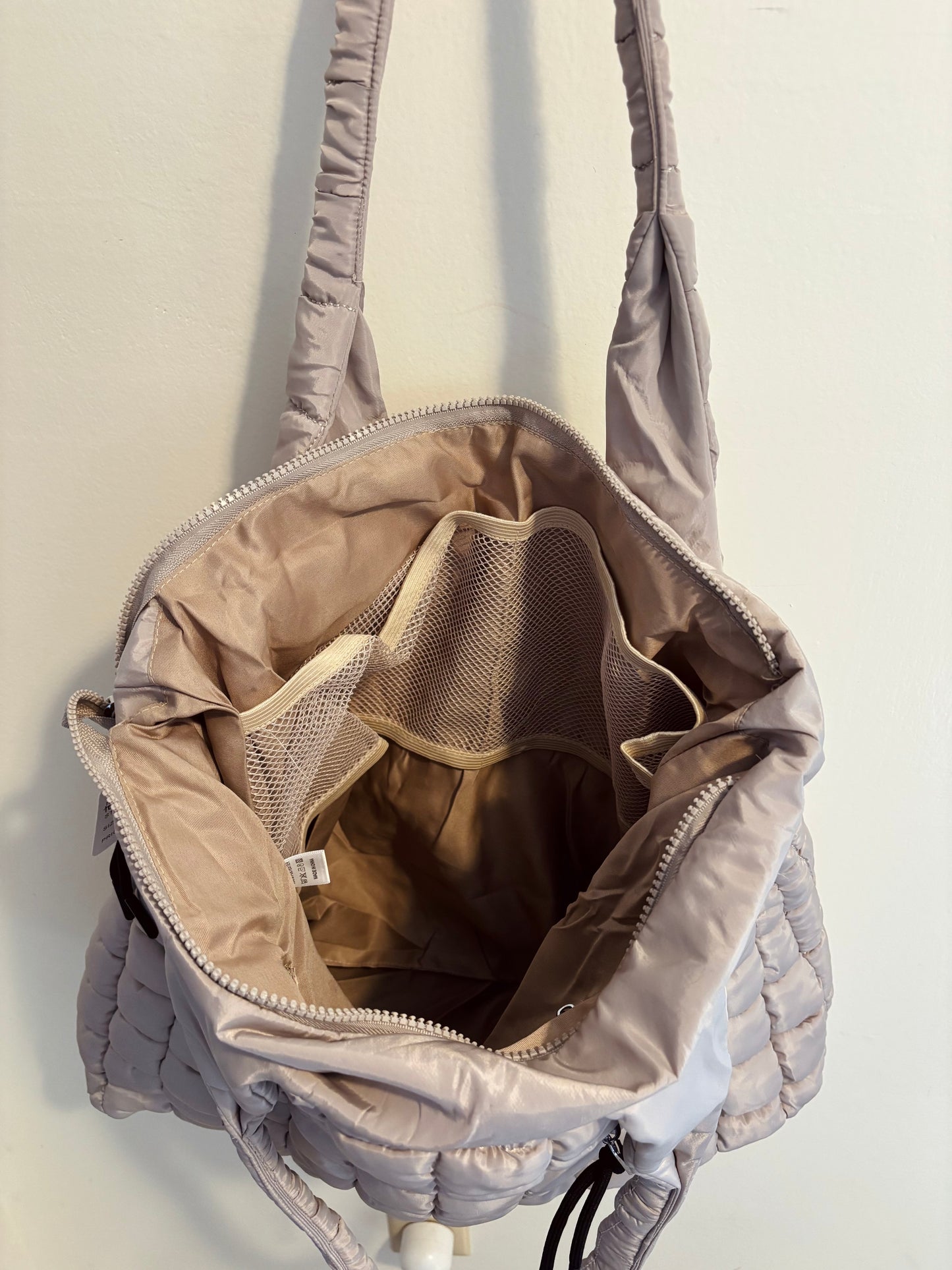 Quilted Tote Bag Sand