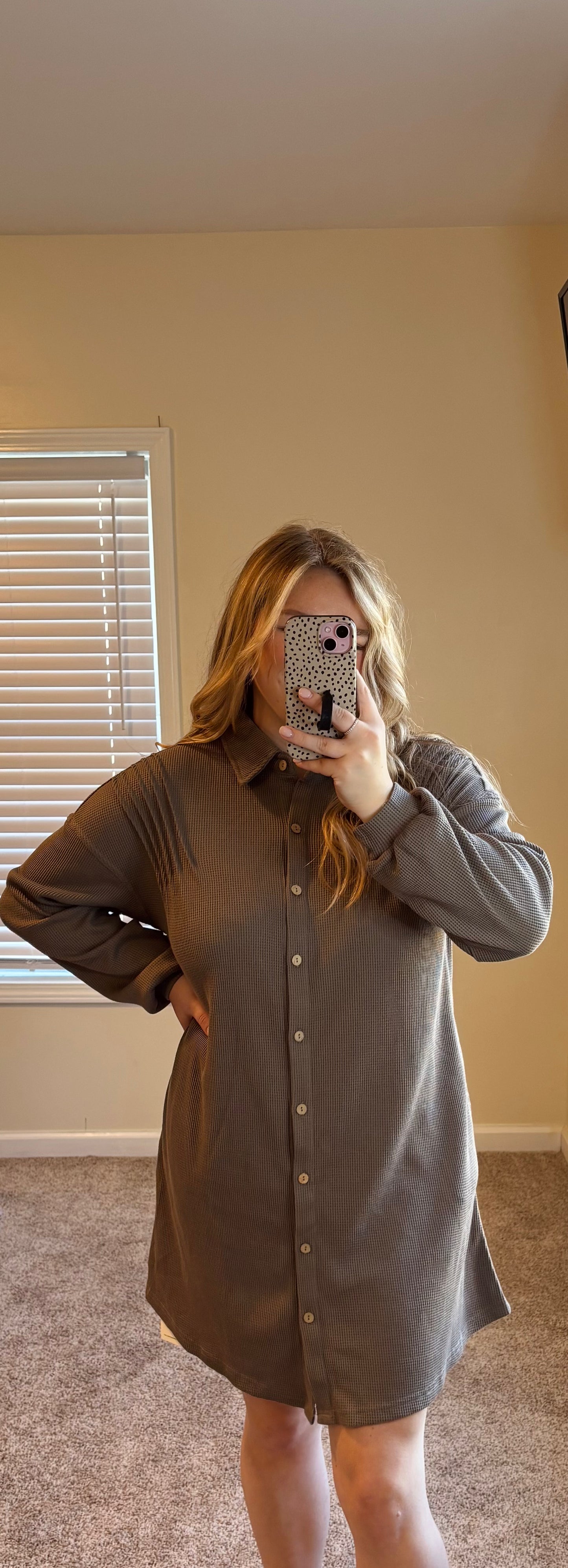 Fall Nights Waffle Knit Dress