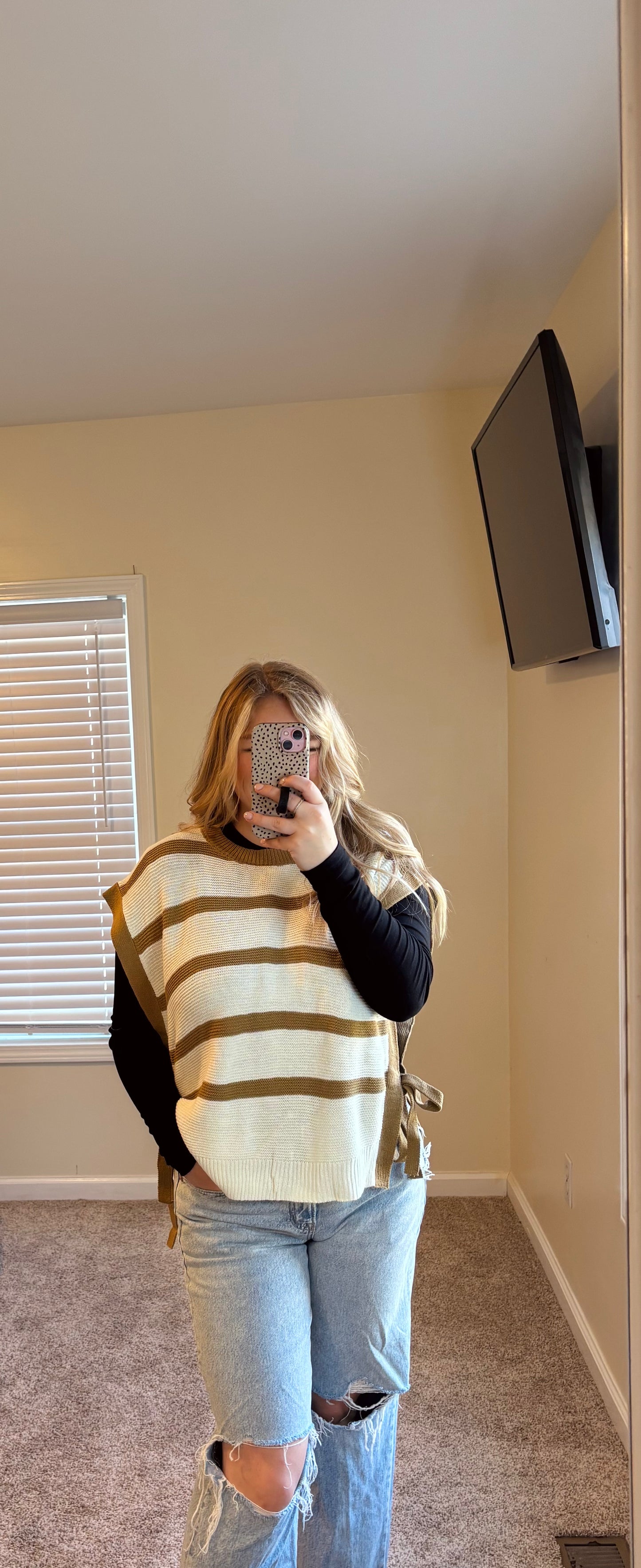 Farrah Side Tie Sweater Top