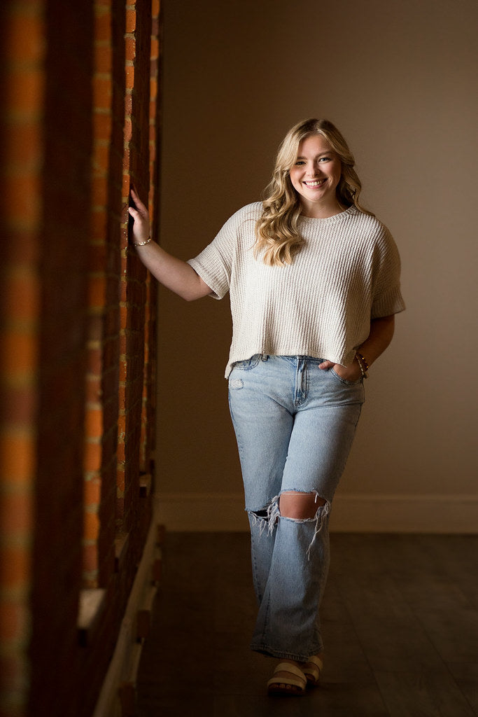 Waffle Knit Short Sleeve