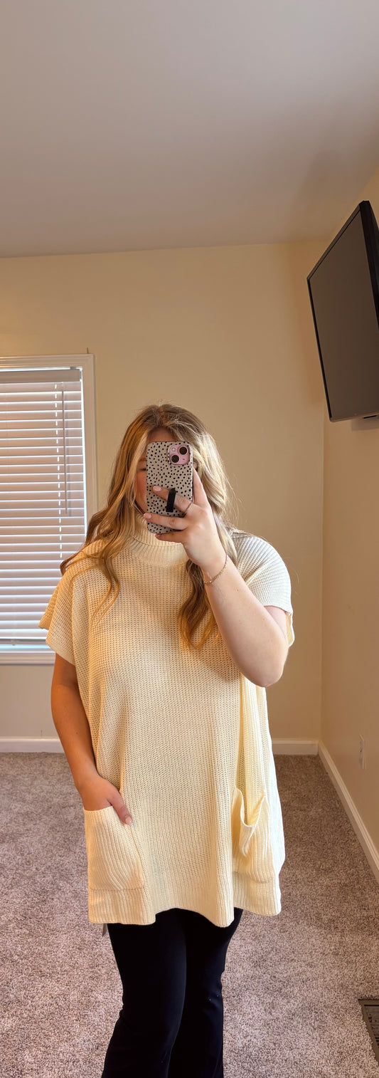 Snuggle Up Short Sleeve Tunic Sweater