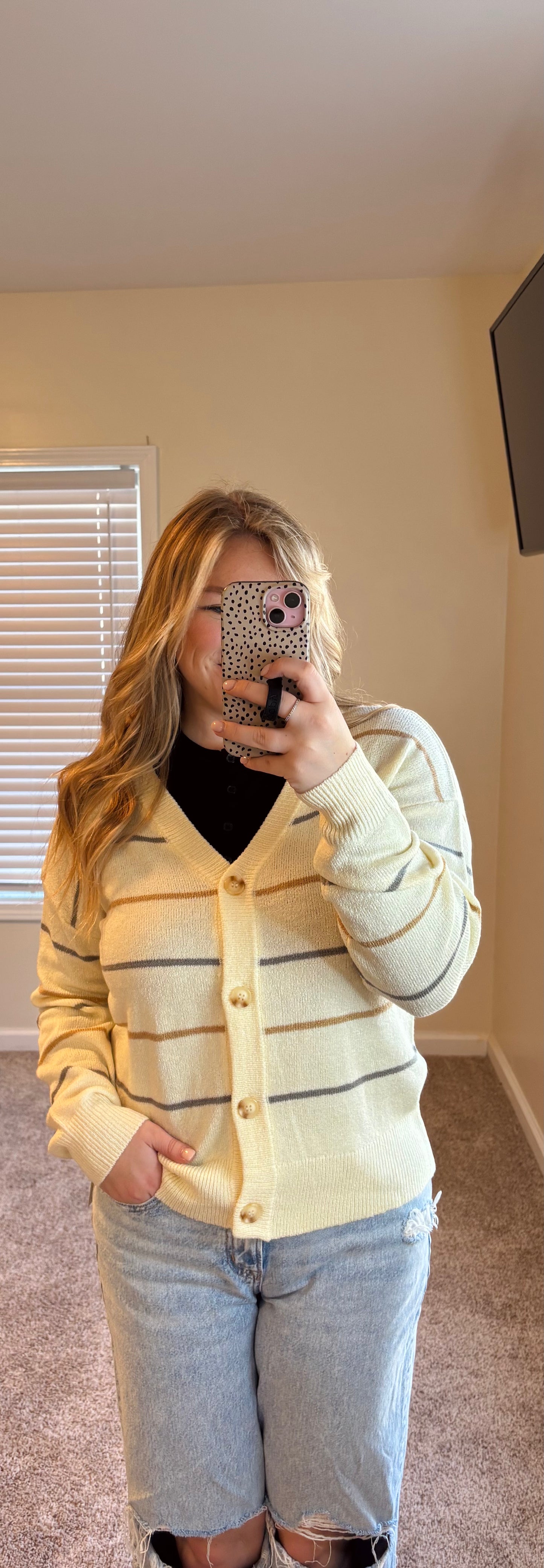 All About You Striped Cardigan
