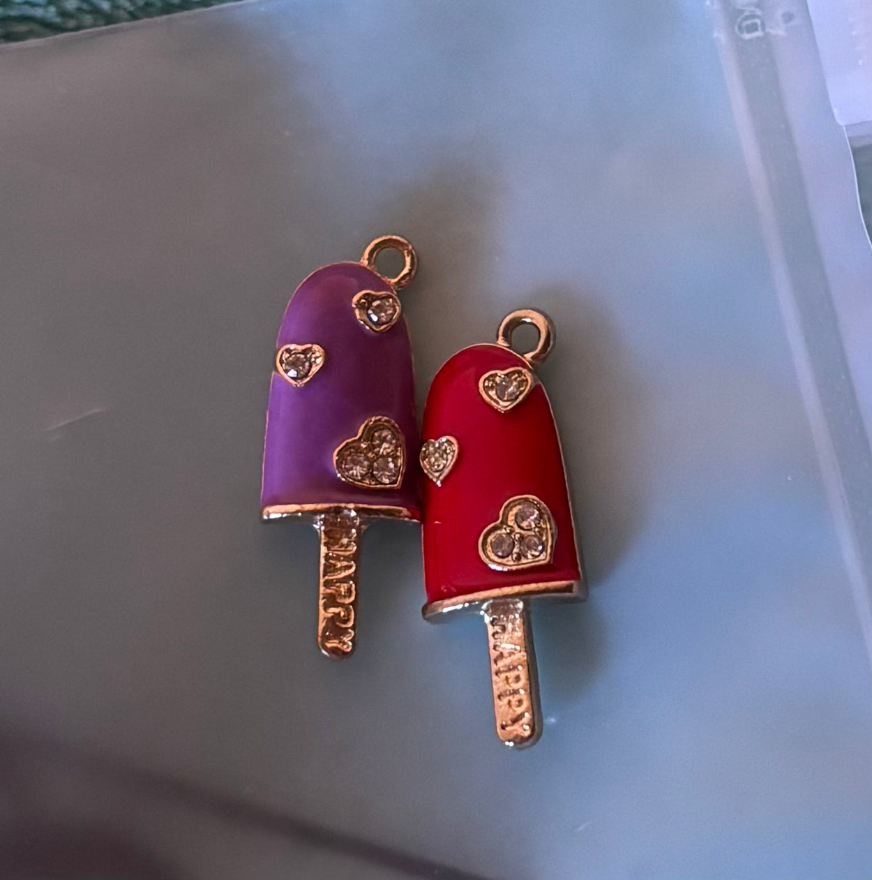 Heart Popsicle Charms
