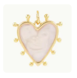 Marbled Heart Charm